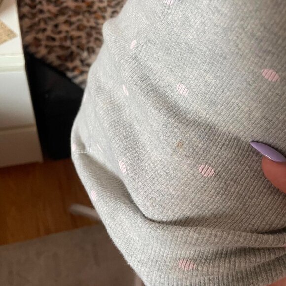 Grey and Pink Polka Dot Tank Top - Picture 4 of 8